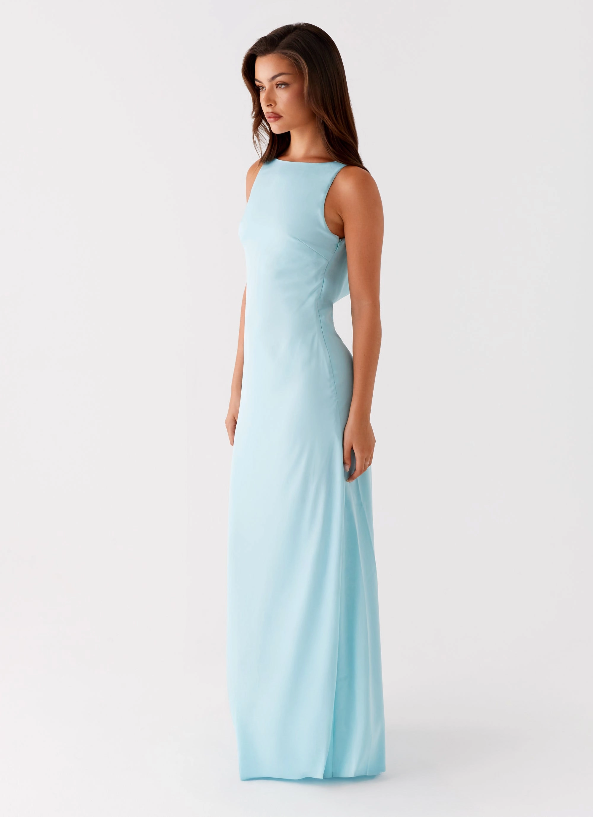 Ronnie Maxi Dress - Blue Beaded-Edge