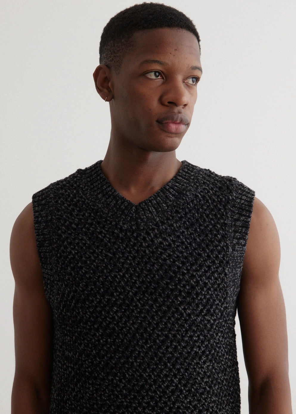 Lightweight Design Butter Soft Yarn Rope Knit Vest