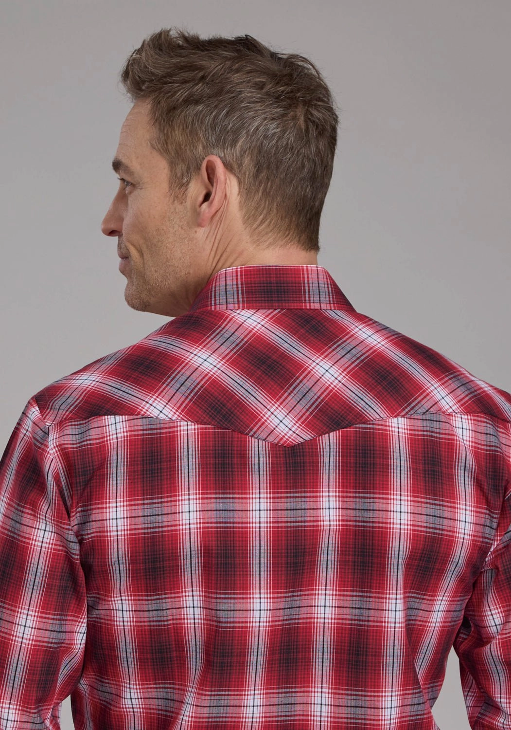 Roper Mens 2131 Plaid Red/White Cotton Blend L/S Shirt Exclusive Collection Rugged Style