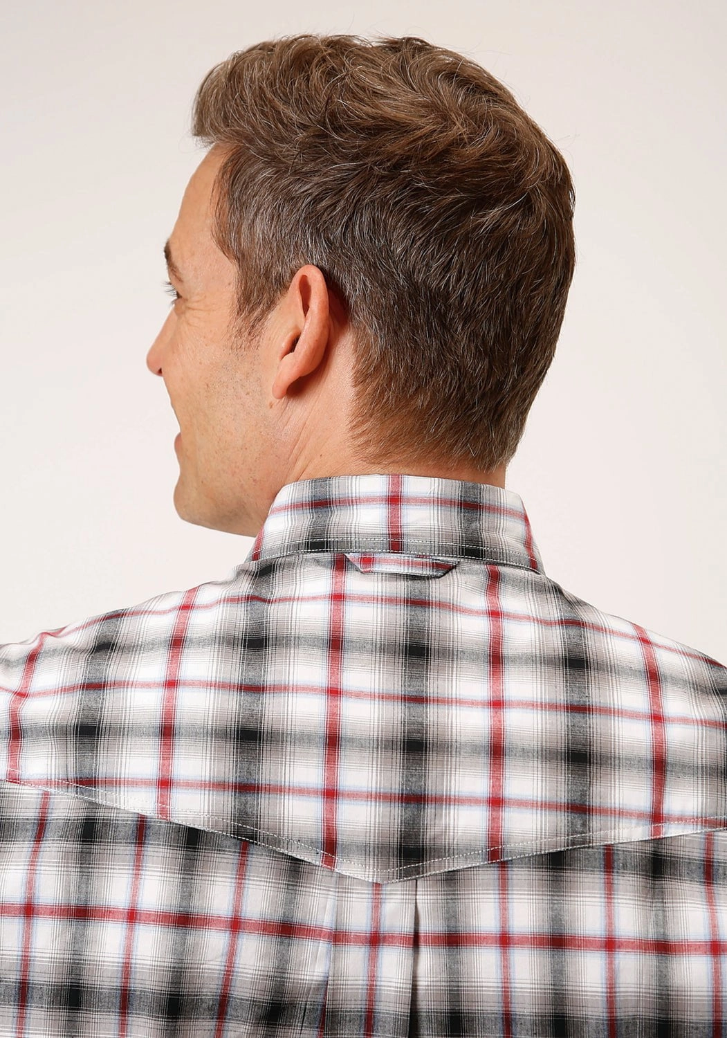 Roper Mens Black Cotton Blend Ombre Stretch BD L/S Button Shirt Thermal Regulation Fabric Flexible Knit