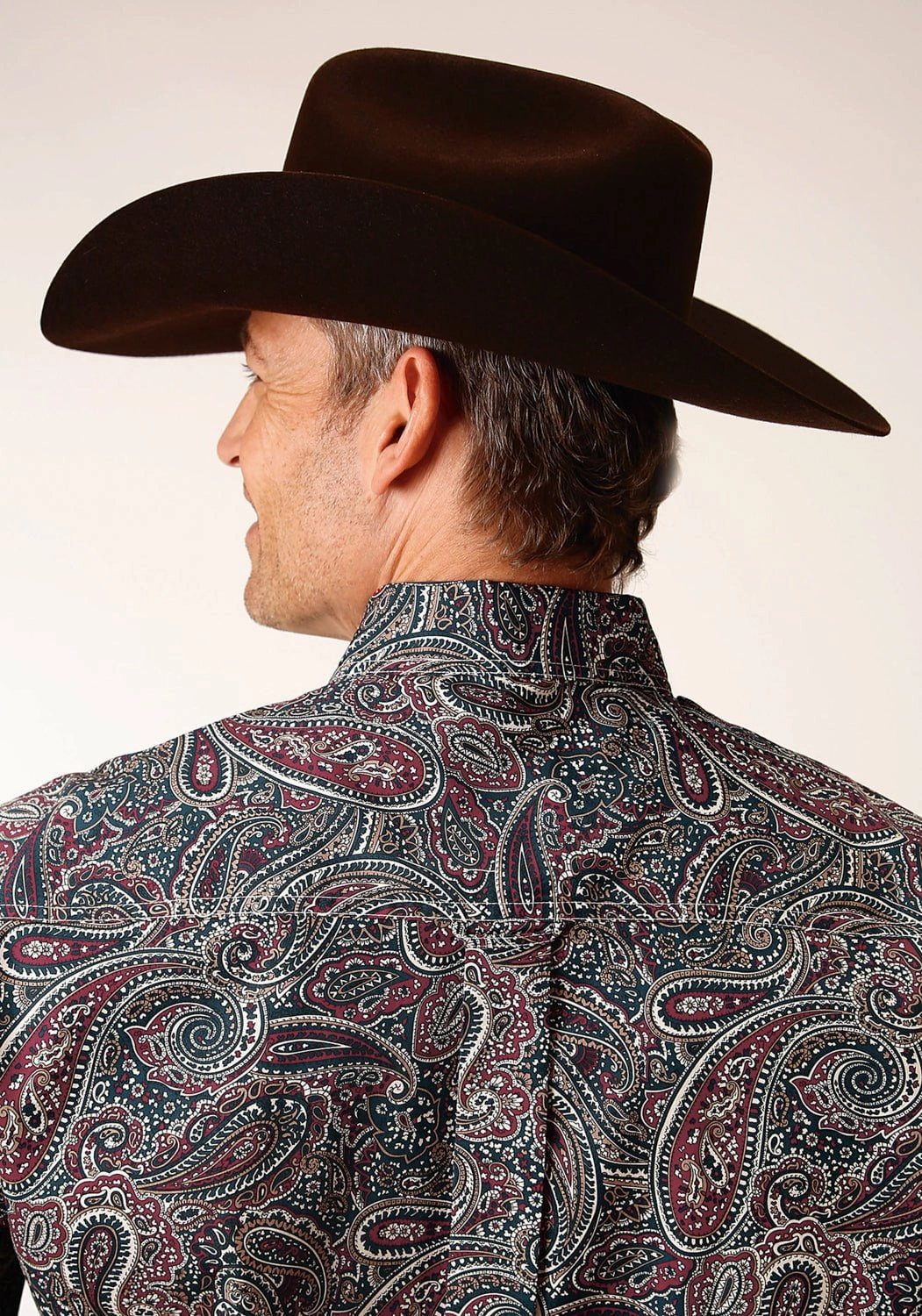 Layering Piece Roper Mens Old Time Paisley Multi-Color 100% Cotton L/S Shirt
