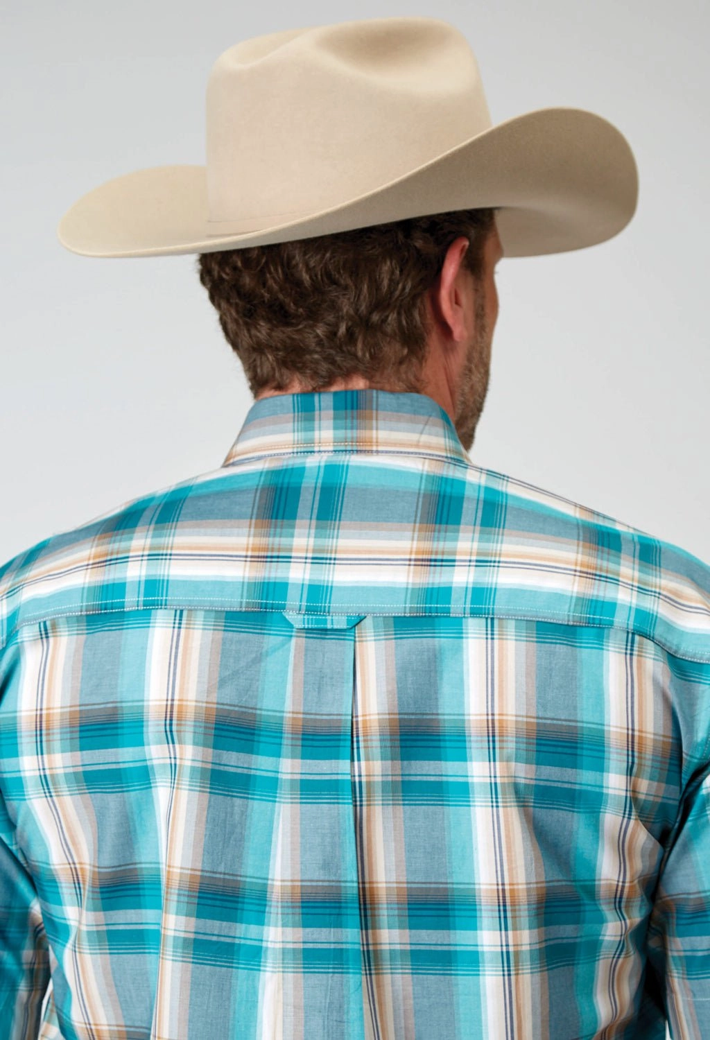 Vintage Wash Roper Mens Waters Edge Plaid Multi-Color 100% Cotton S/S Shirt