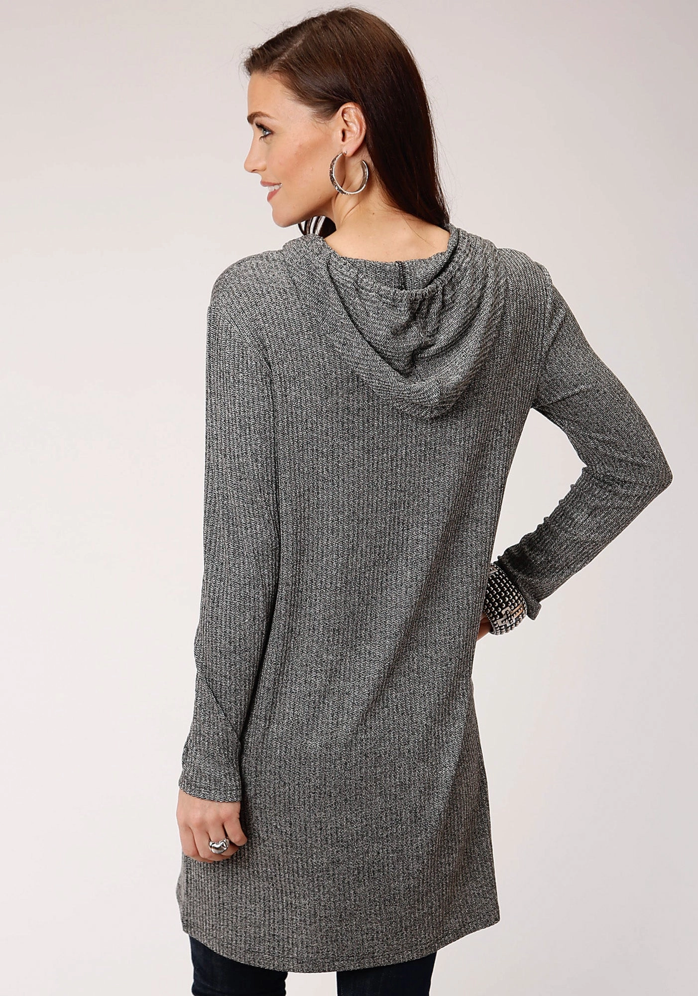 Trendy Layers Roper Womens Black Poly/Rayon The Wild Side L/S Hoodie