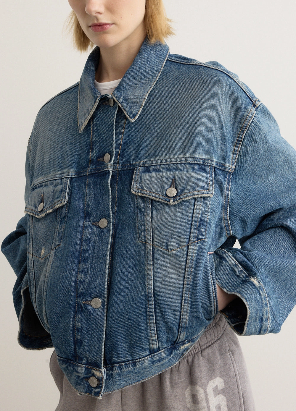 Elasticized Waist Rowan Denim Jacket
