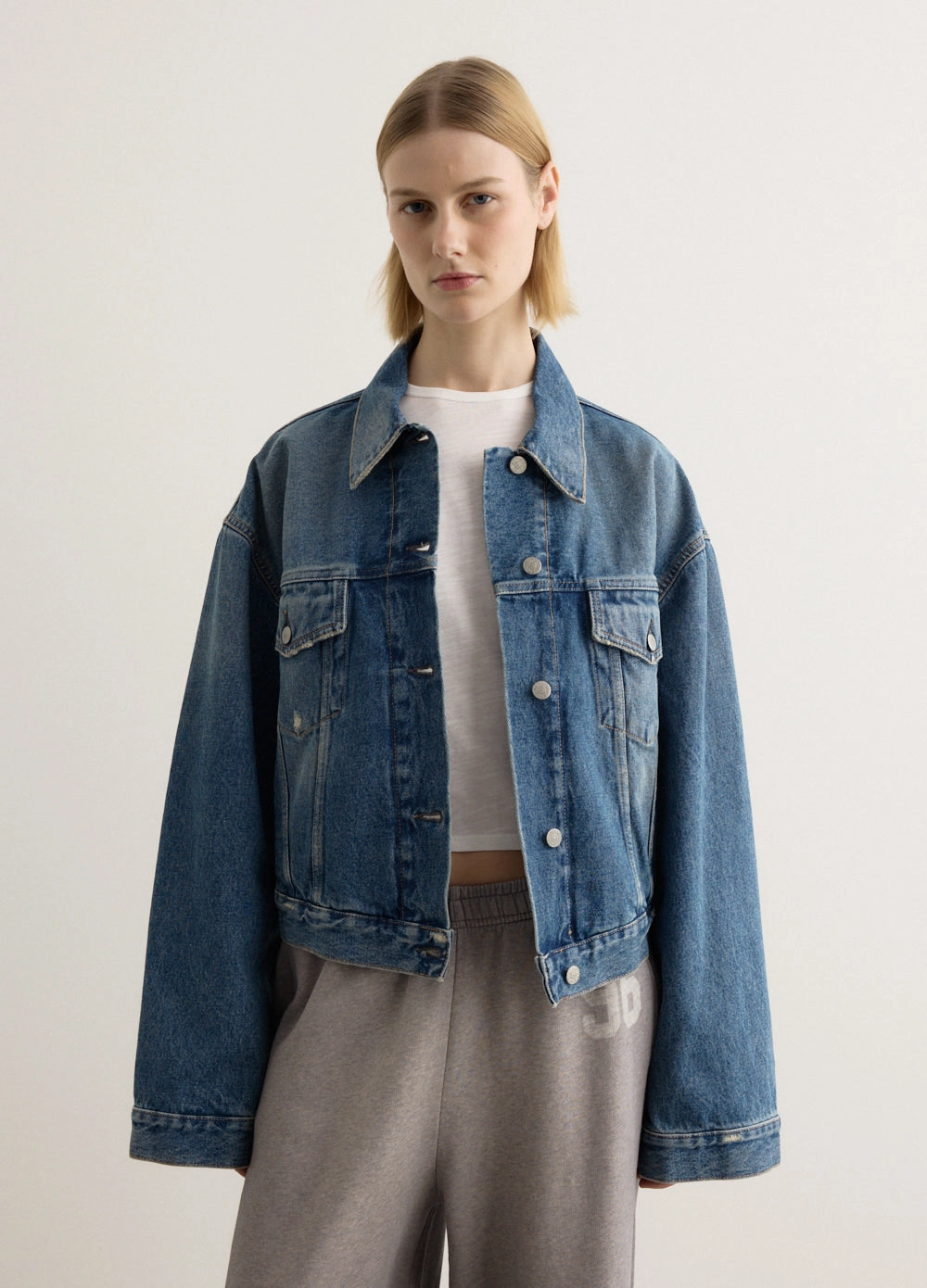 Anti Slip Shoulder Stretchable Waistband Rowan Denim Jacket