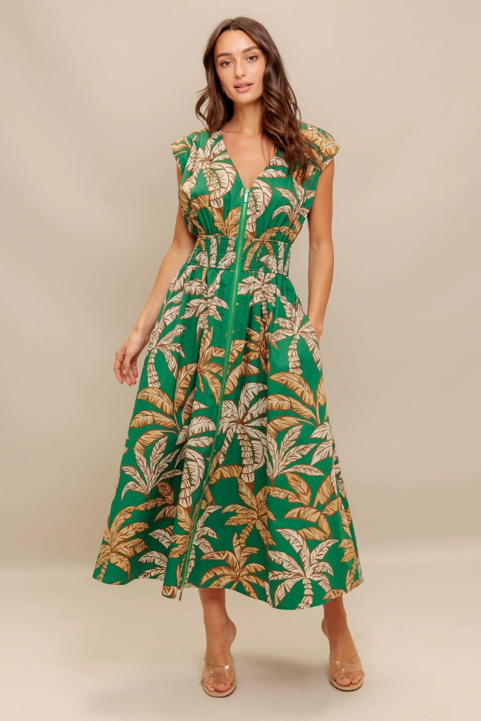 Smooth Mood Ruby Tropical Maxi Dress