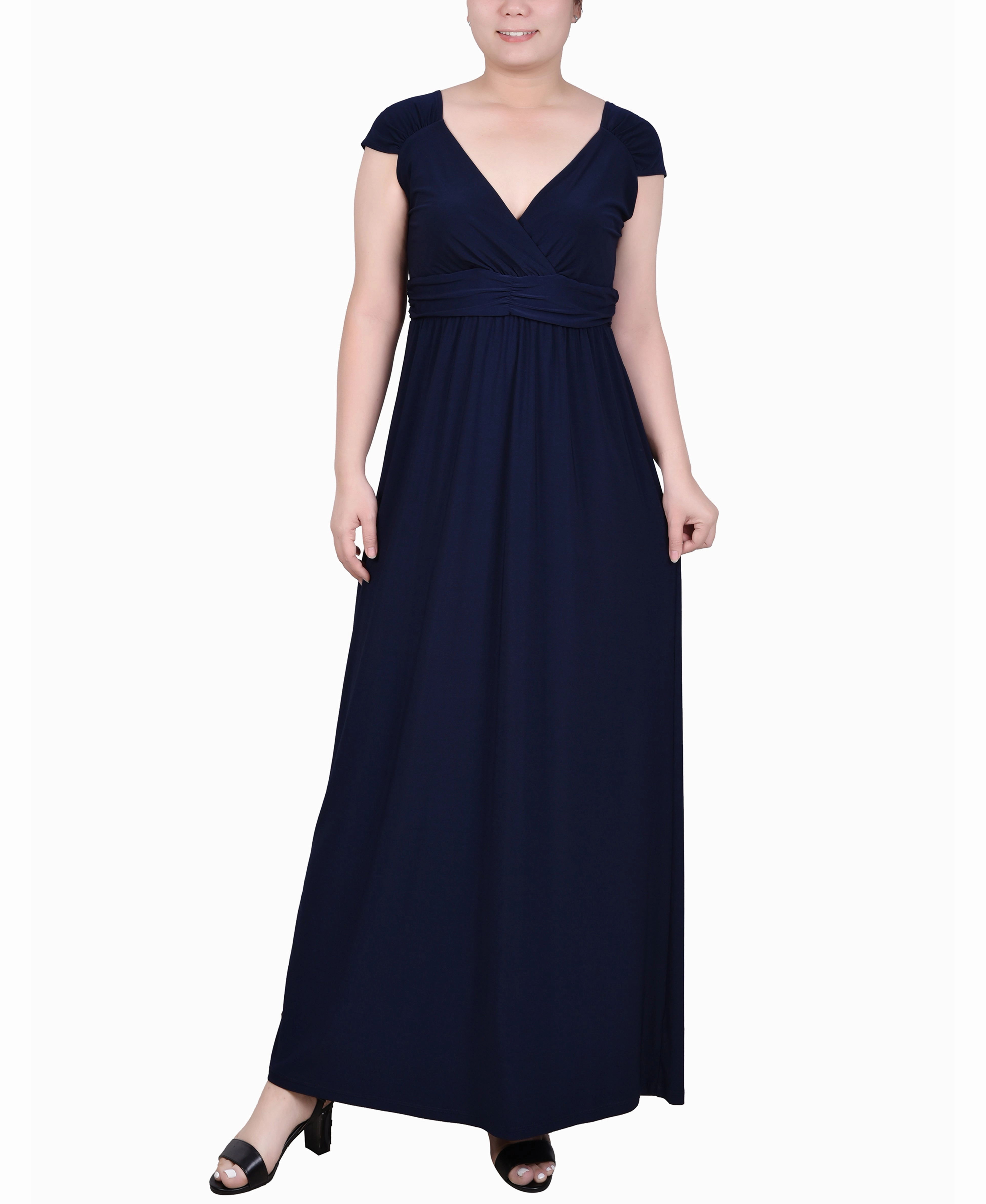Ruched Empire-Waist Maxi Dress Chic Layers Perfect Fit