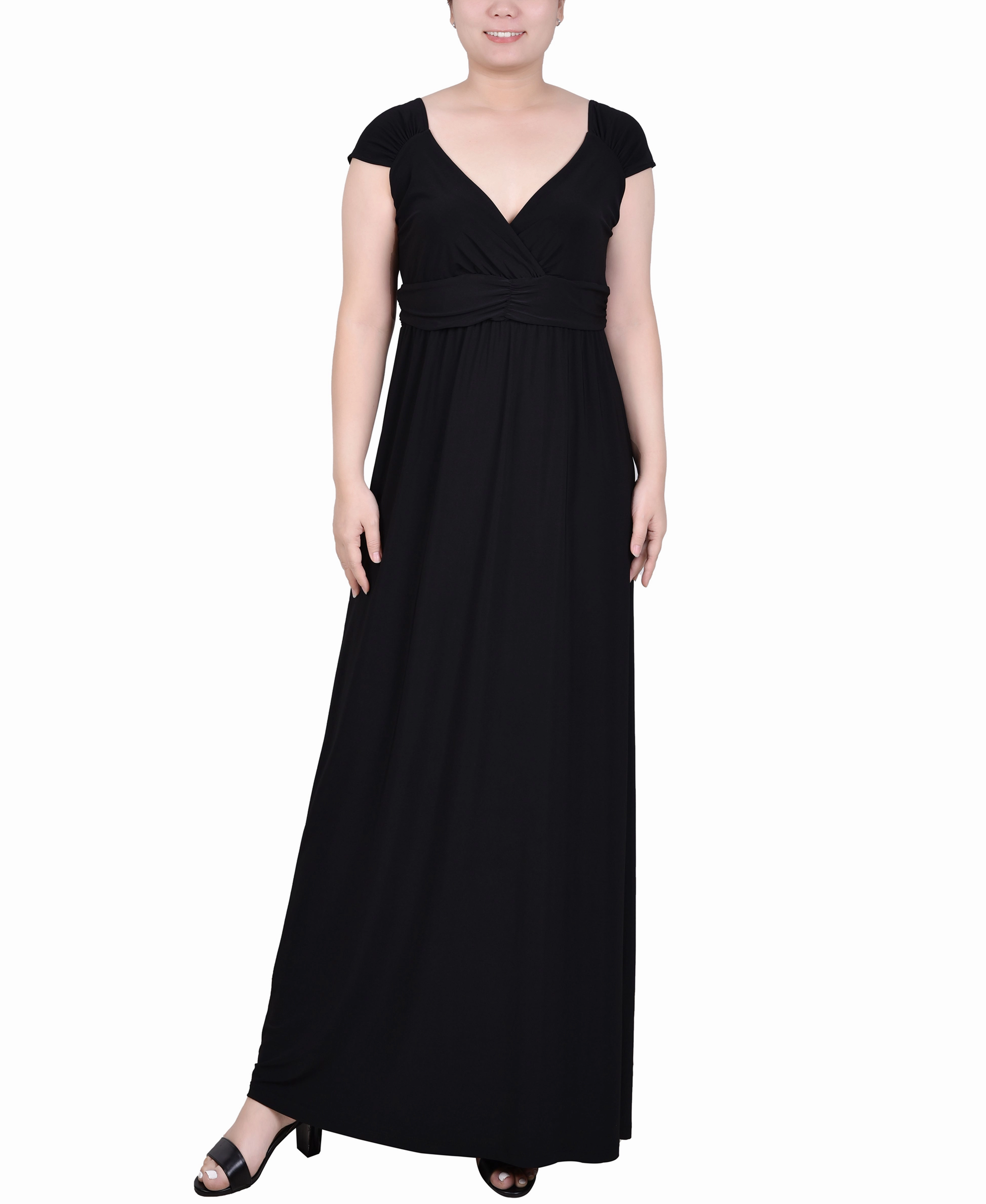 Ruched Empire-Waist Maxi Dress Photo Light Day Romance