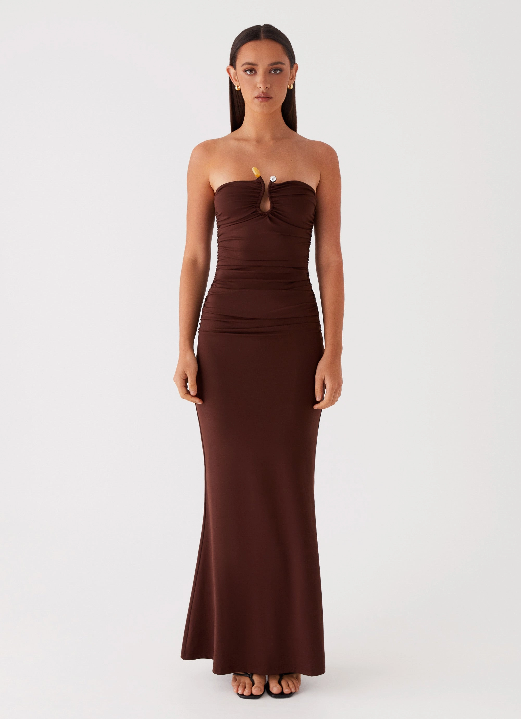 Lunch Date Rudy Maxi Dress - Brown