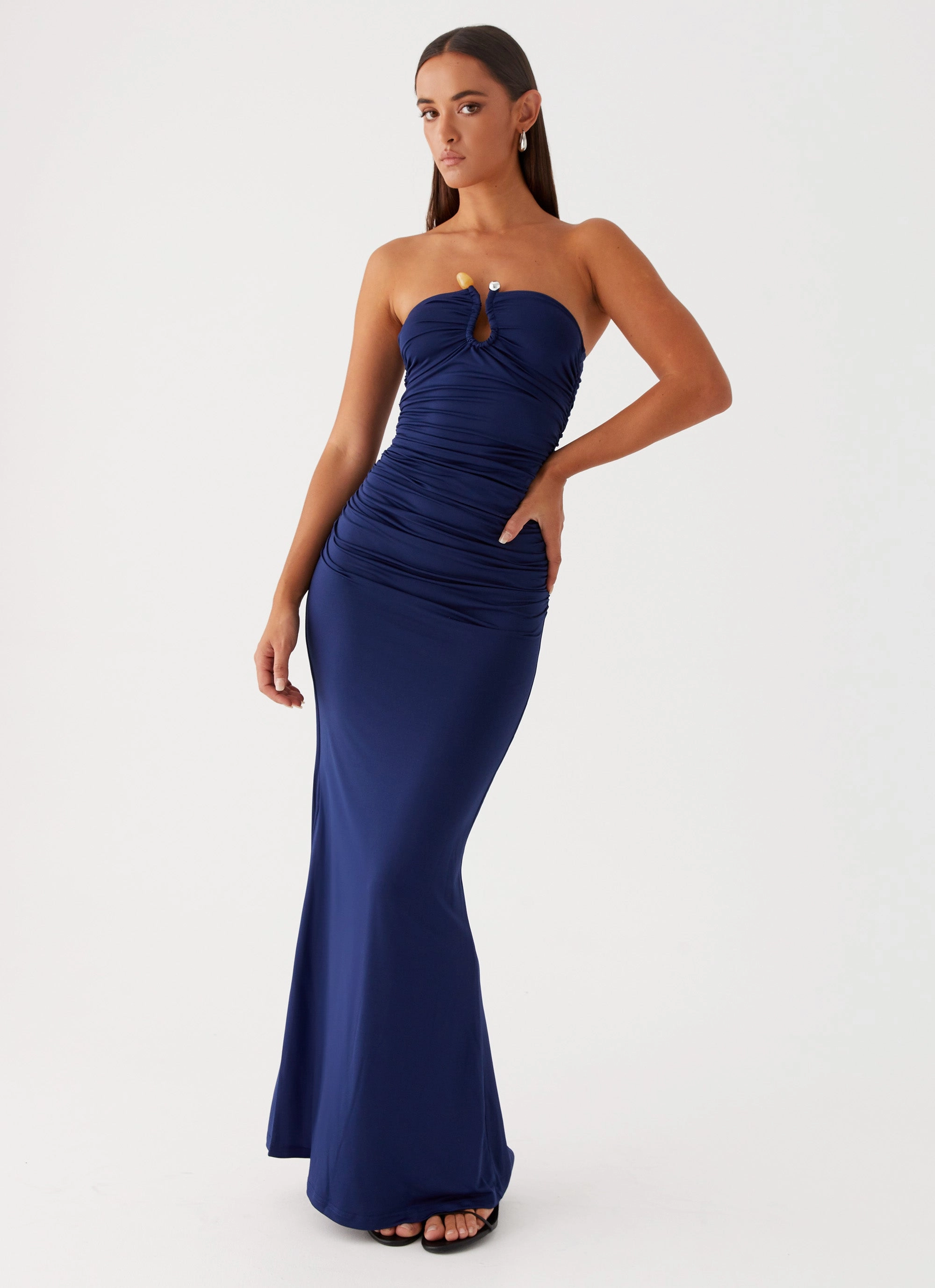 Rudy Maxi Dress - Navy Airy Fabric Everyday Look