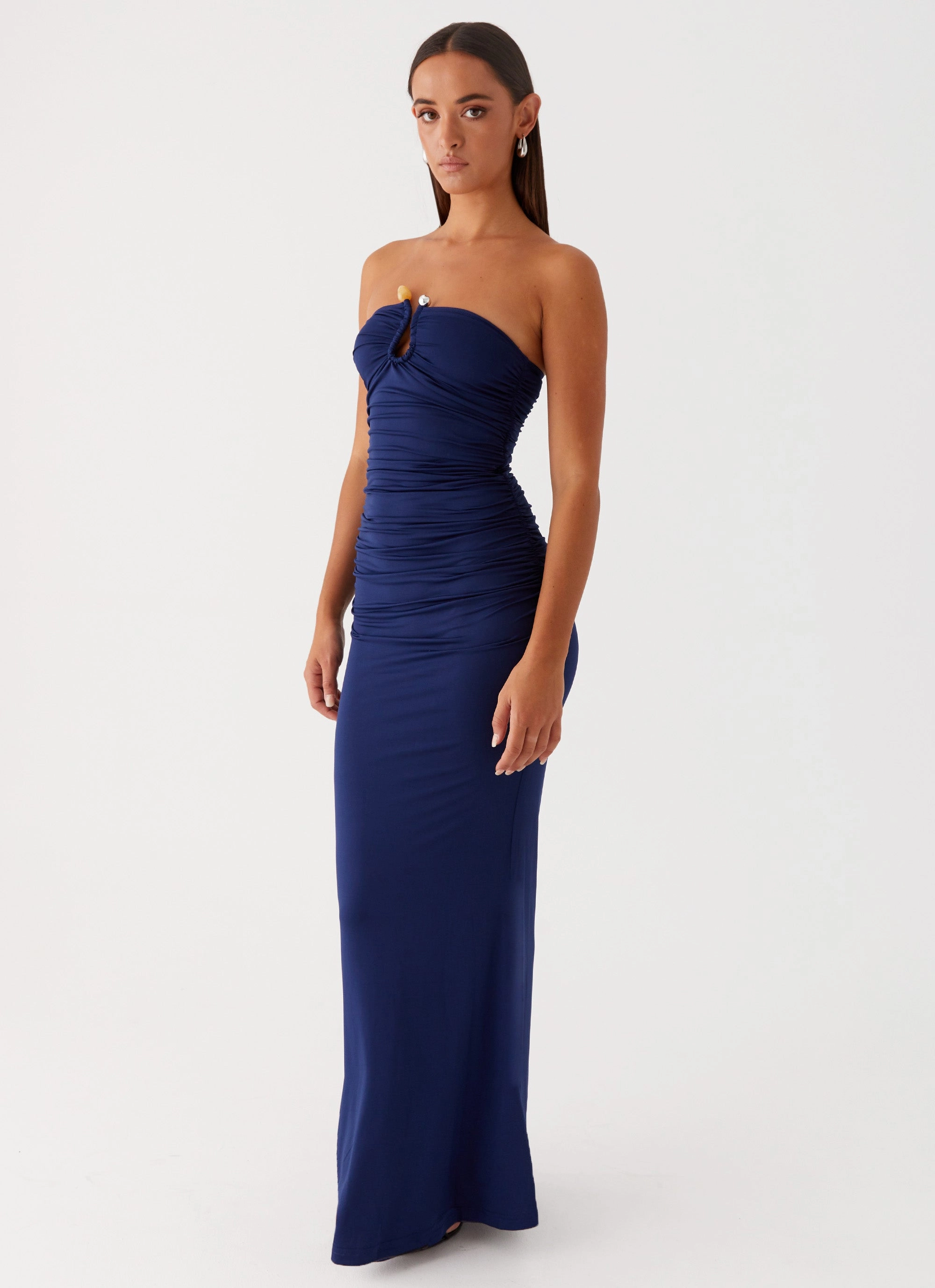 Rudy Maxi Dress - Navy Relaxed Look Bright Mood