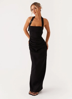 Slim Touch Move Easy Rumour Has it Maxi Dress - Black