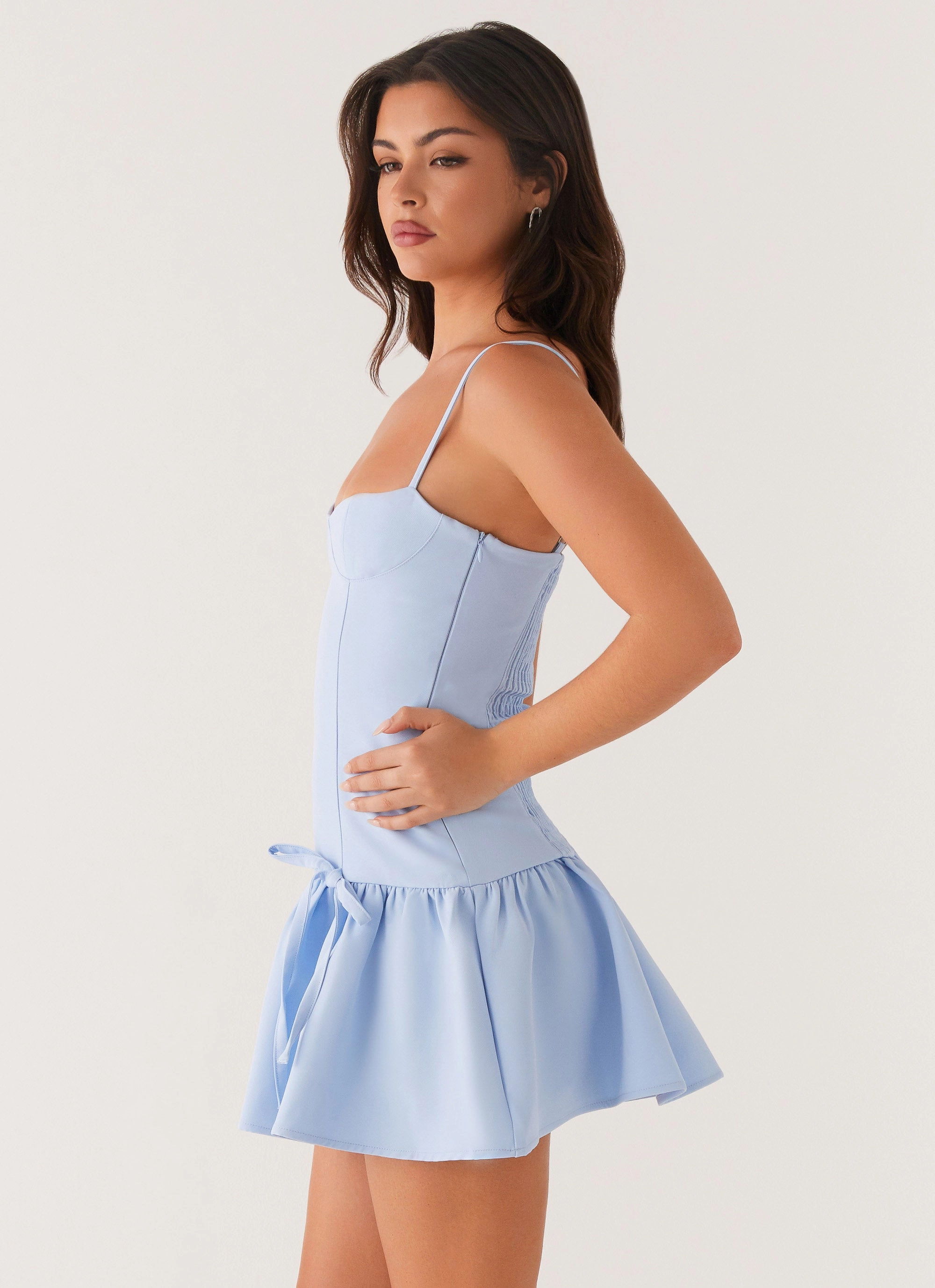 Designer-Label Running Late Mini Dress - Blue