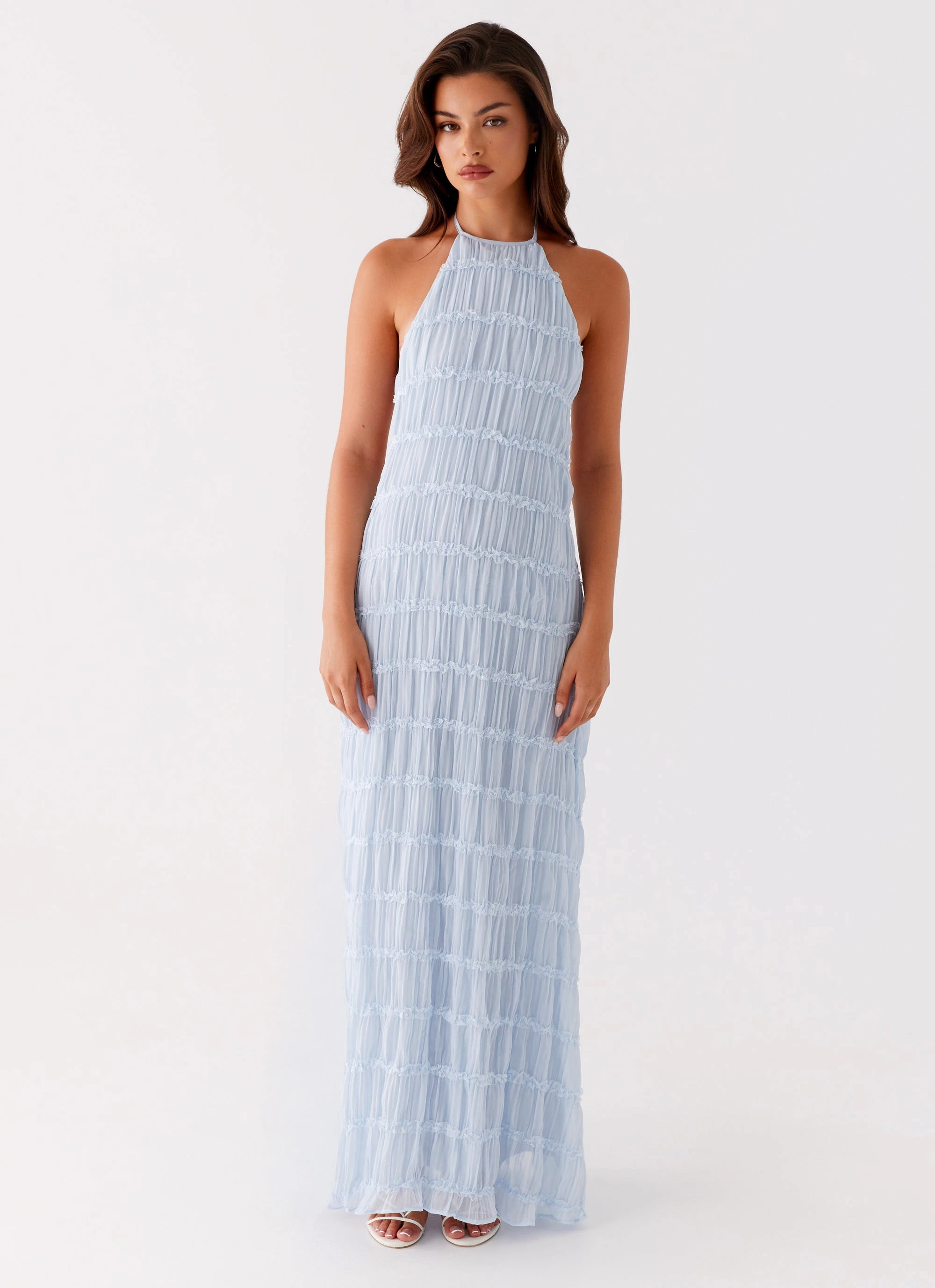 Aullie Maxi Dress - Blue Casual Fit Flowy Layers