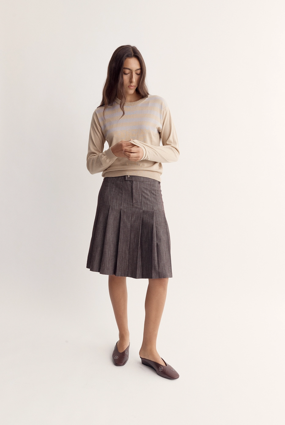 Minimalist Aesthetic Overlock Edge Finish Salim Sweater