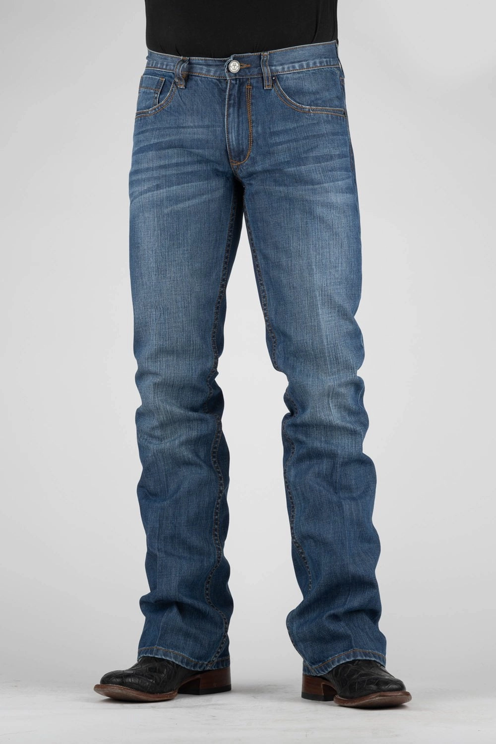 Tin Haul Mens Blue 100% Cotton Jagger Fit Plain Back Jeans Neutral Daily Wear