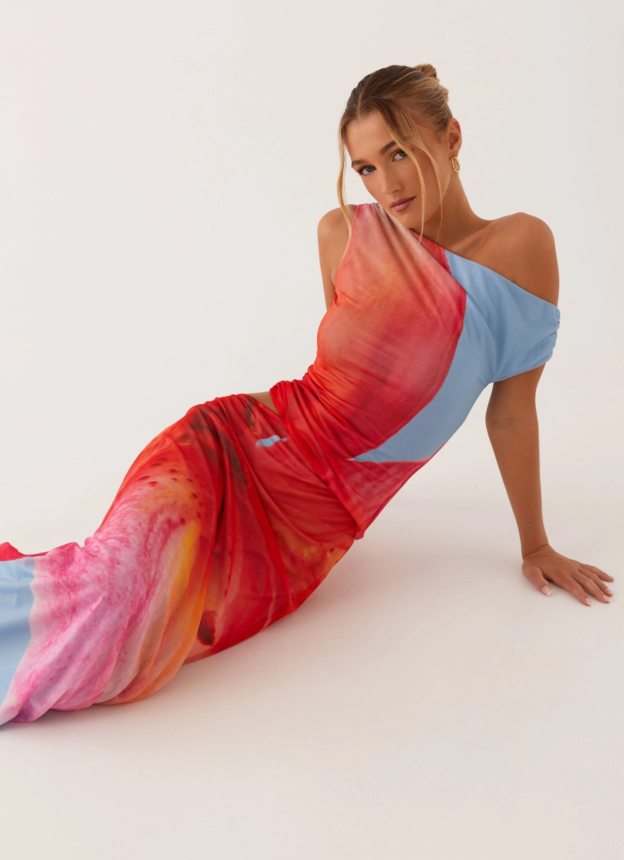 Functional-Design Santa Monica Maxi Dress - Blue Floral