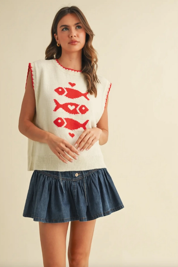 Stylish Knitwear Sardine Sleeveless Knit Top