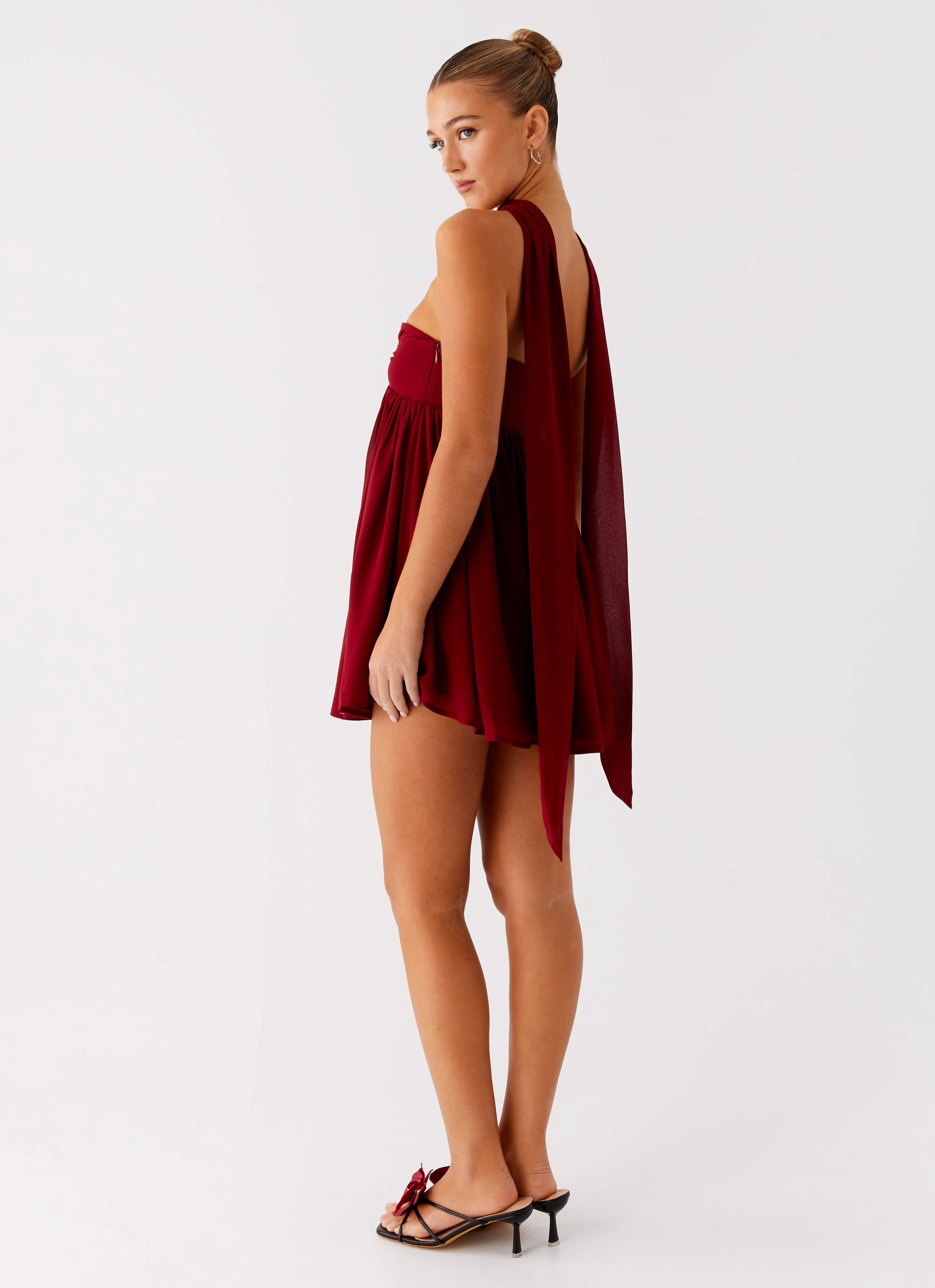 Saturn Mini Dress - Maroon Trendy midi dress Cozy and Comfortable