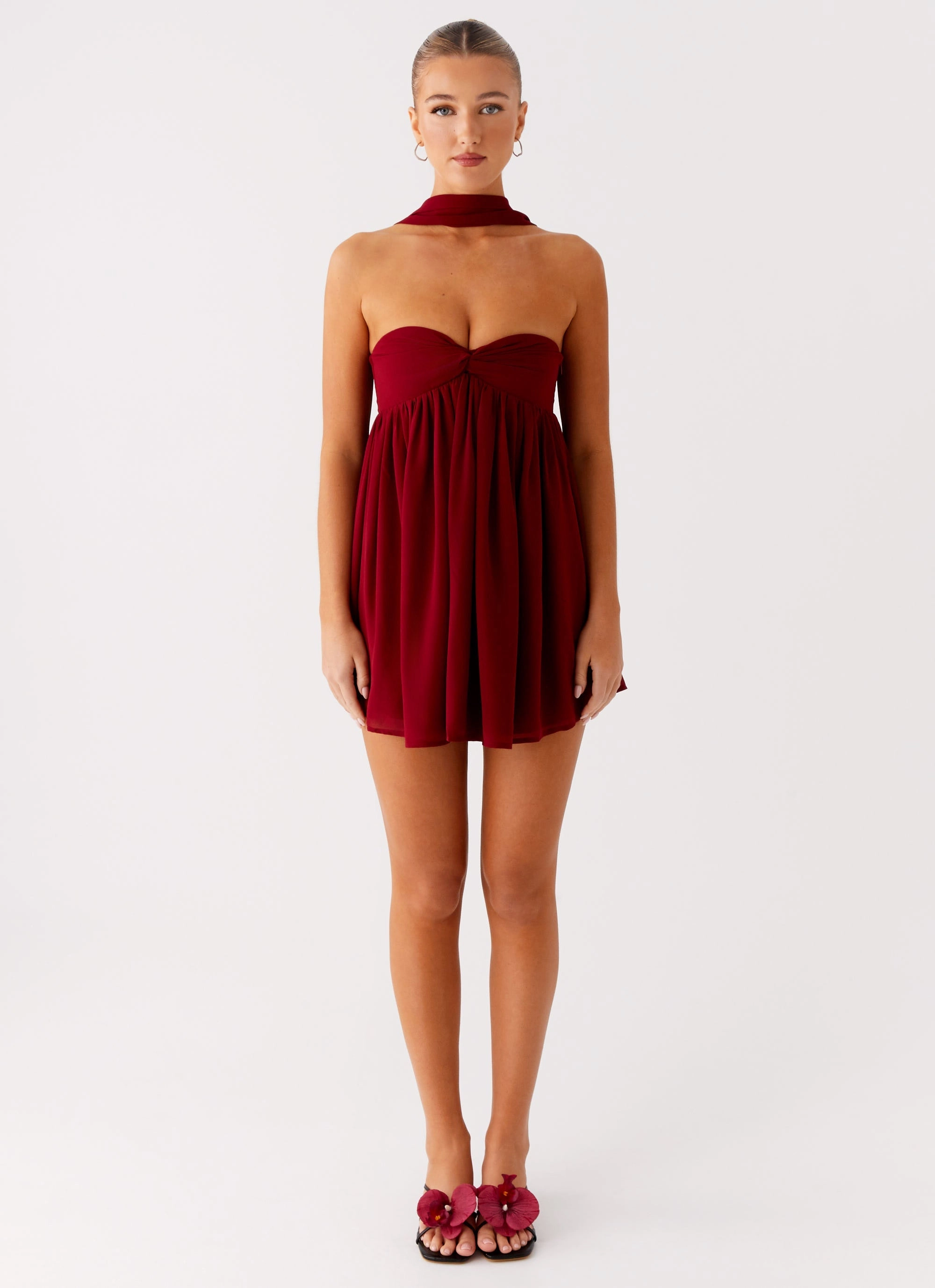 Gender Fluid Perfect Fit Wear Saturn Mini Dress - Maroon