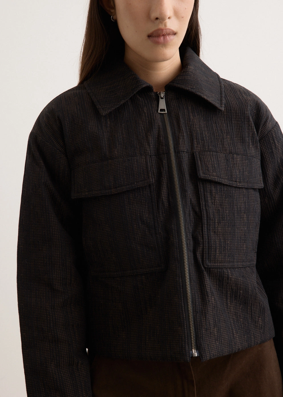 Scarce Jacquard Jacket Soft Cover Reinforced Elbow Panels