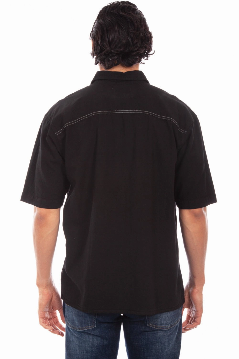 Scully Mens Black 100% Cotton Western Theme S/S Shirt birthday celebration Durable Material