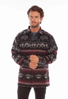Scully Mens Buffalo Jacket Grey 100% Cotton L/S Shirt Unisex Design