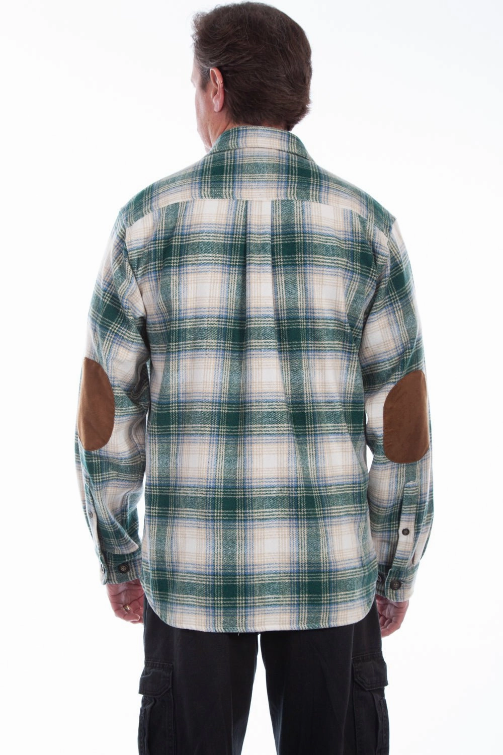 Scully Mens Green/White 100% Cotton Brawny Plaid L/S Shirt Current Style