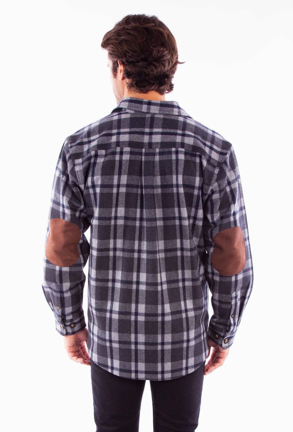 Seasonal Trend Anti Cling Fabric Scully Mens Heavyweight Flannel Charcoal Wool Blend L/S Shirt