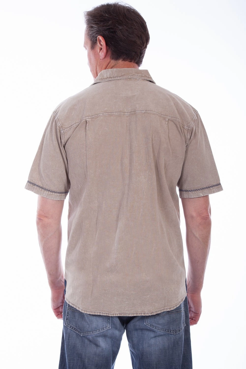 Seasonal Fashion All-day Comfort Scully Mens Stone 100% Cotton Ridgeline S/S Shirt