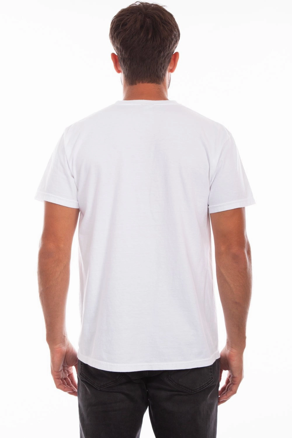 Anti Static Lining Scully Mens White 100% Cotton Crew S/S T-Shirt