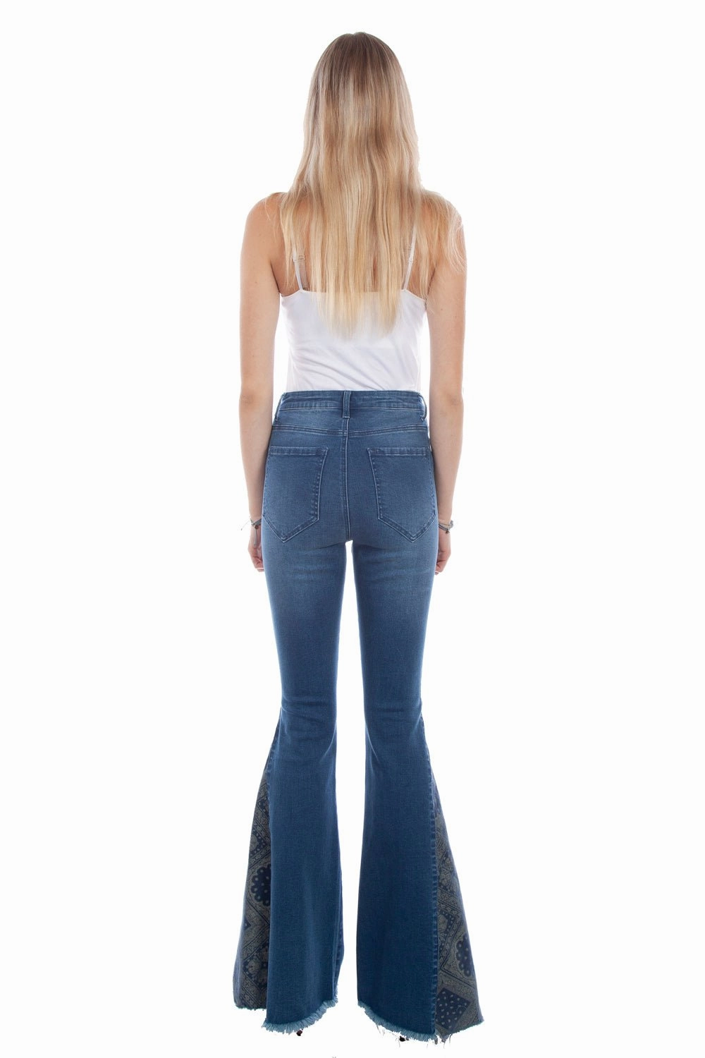 Parent Style Family Style Scully Womens Bell Bottom Denim Cotton Blend Jeans