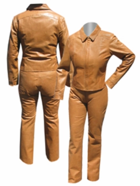 Neutral Choice Scully Womens Saddle Tan Leather Formal Pants