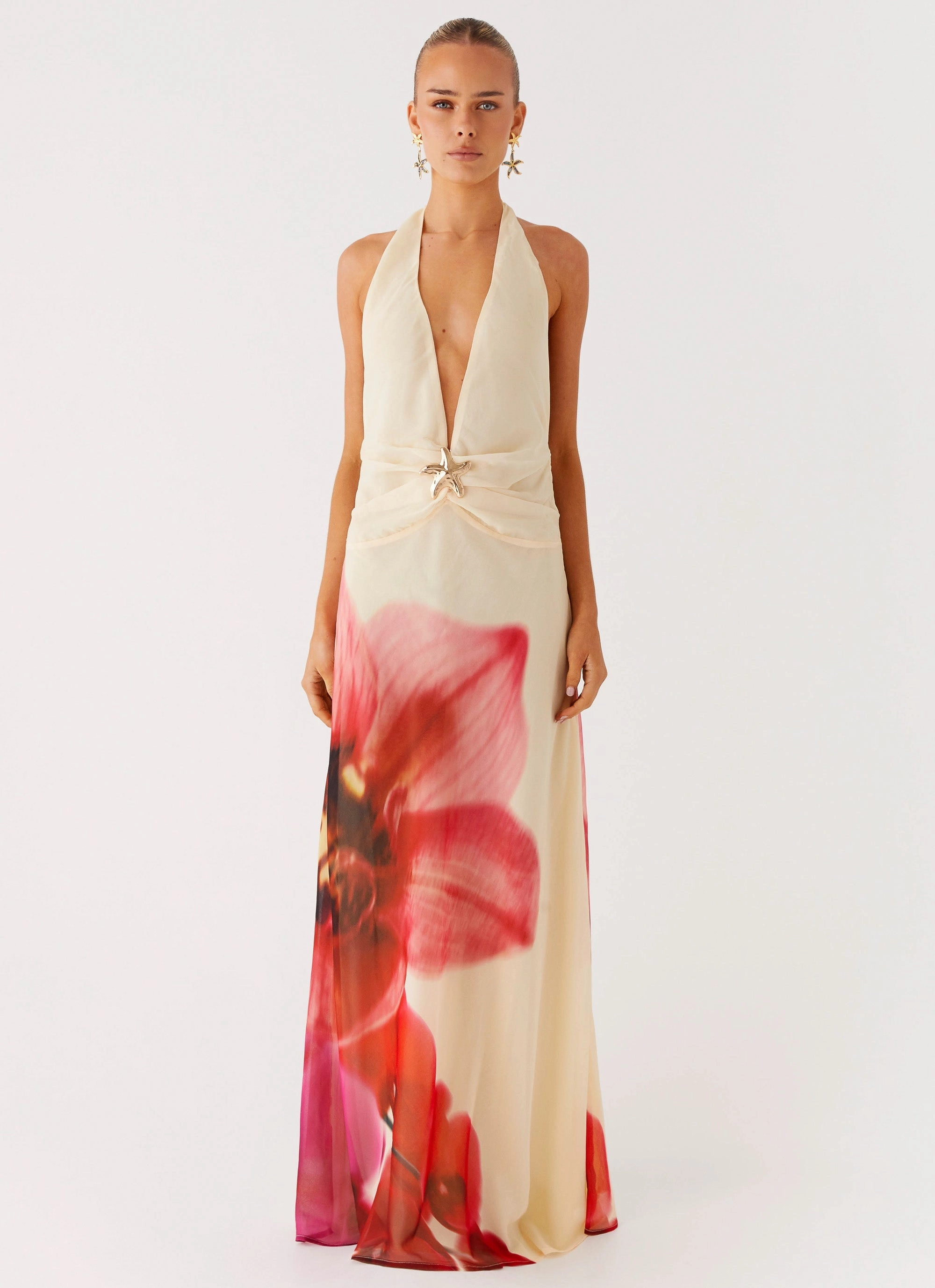 Belivia Maxi Dress - Yellow Bloom Flattering Style
