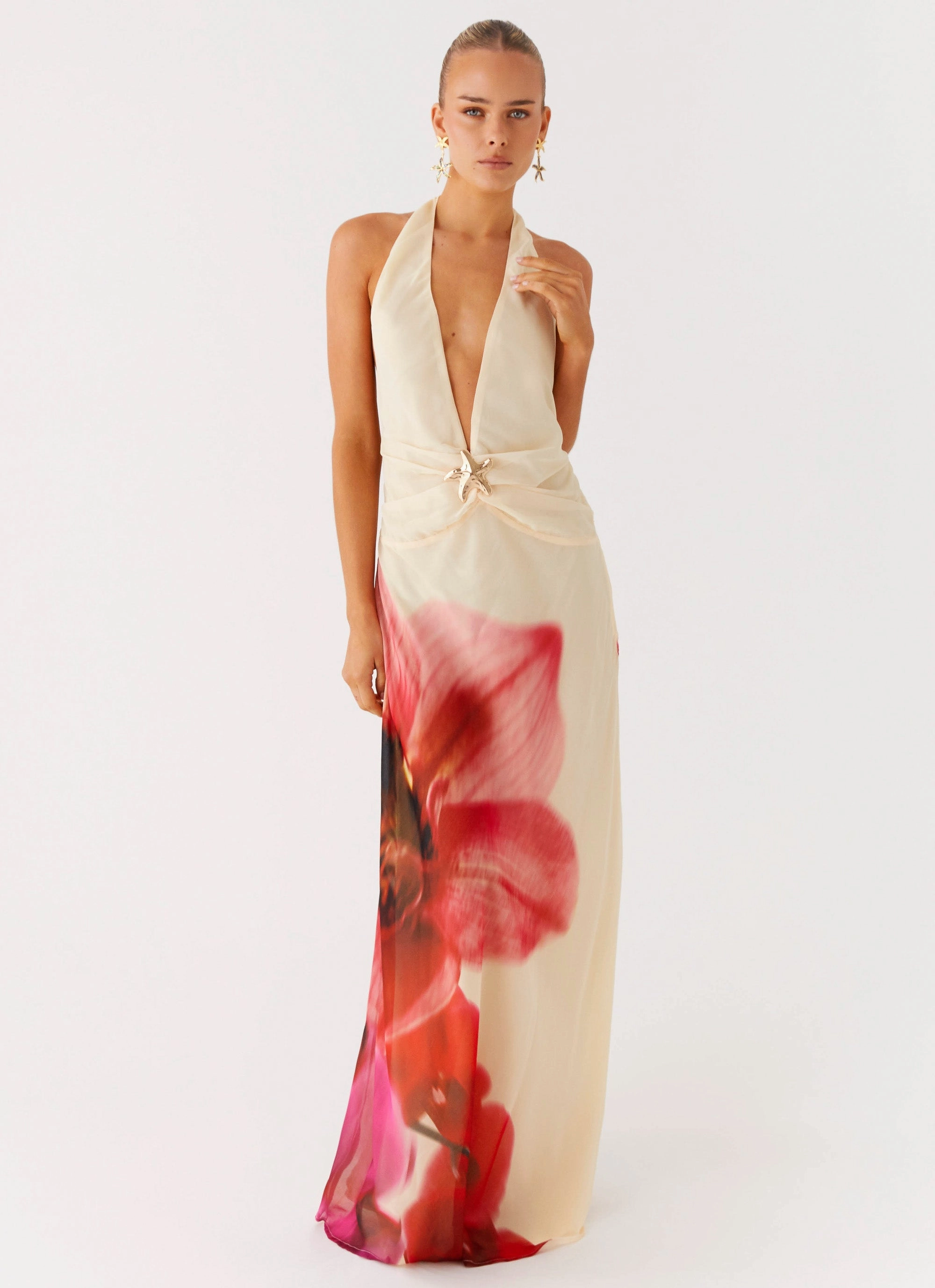 Belivia Maxi Dress - Yellow Bloom Refined Presence