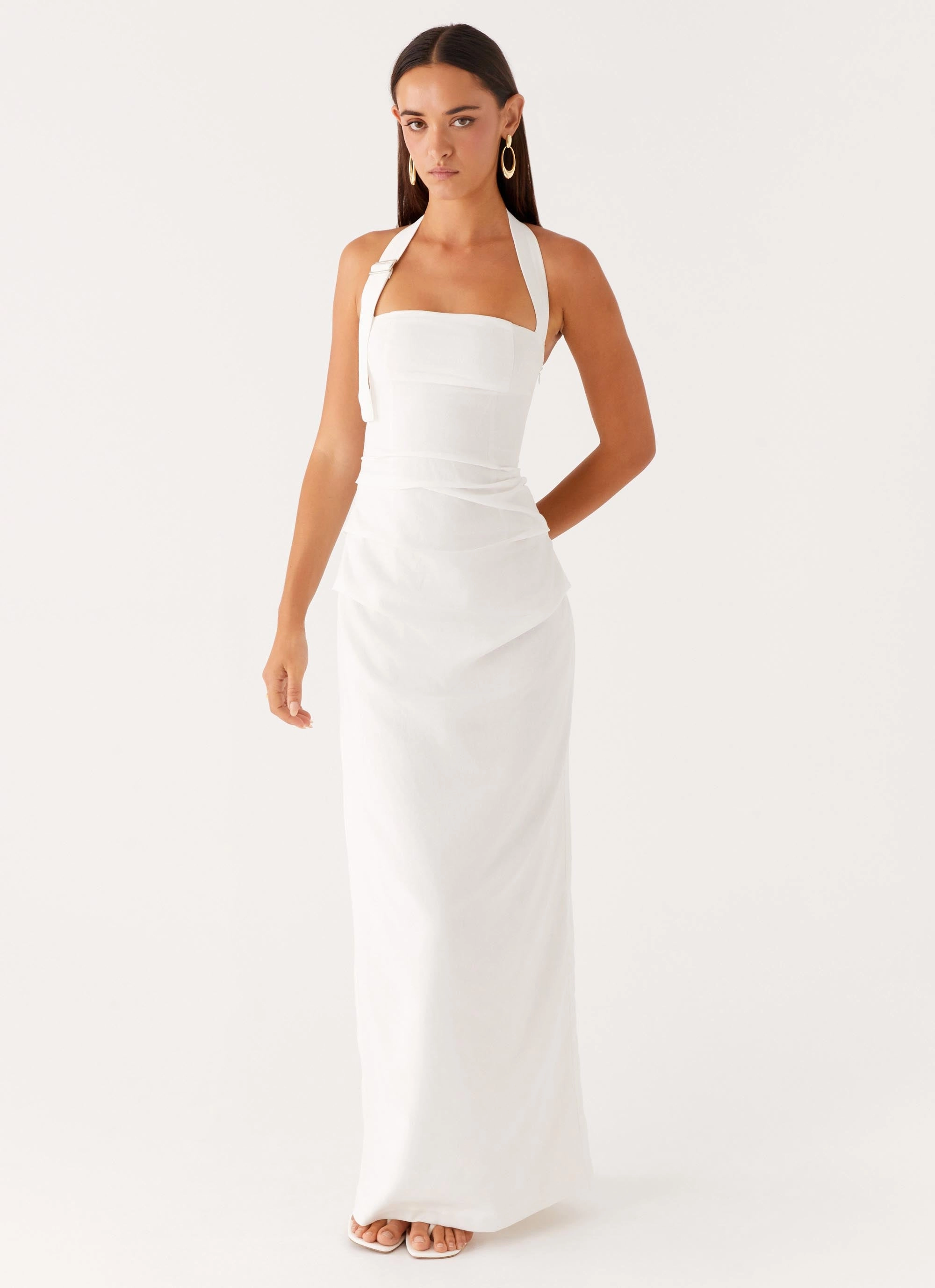 Art Inspired Rumour Has it Maxi Dress - White
