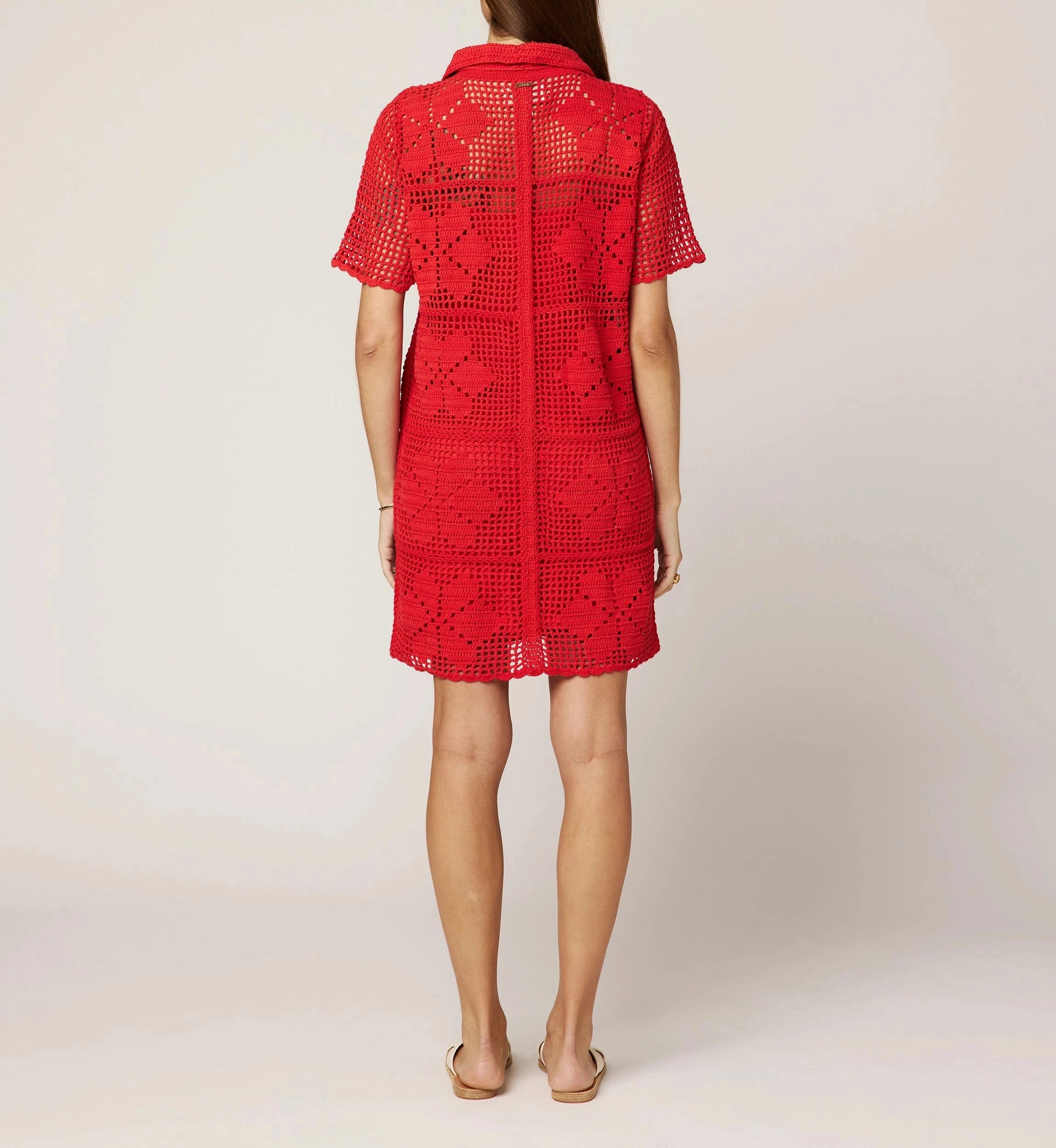 Timeless Energy Ileanna Crochet Mini Dress | Poppy Red