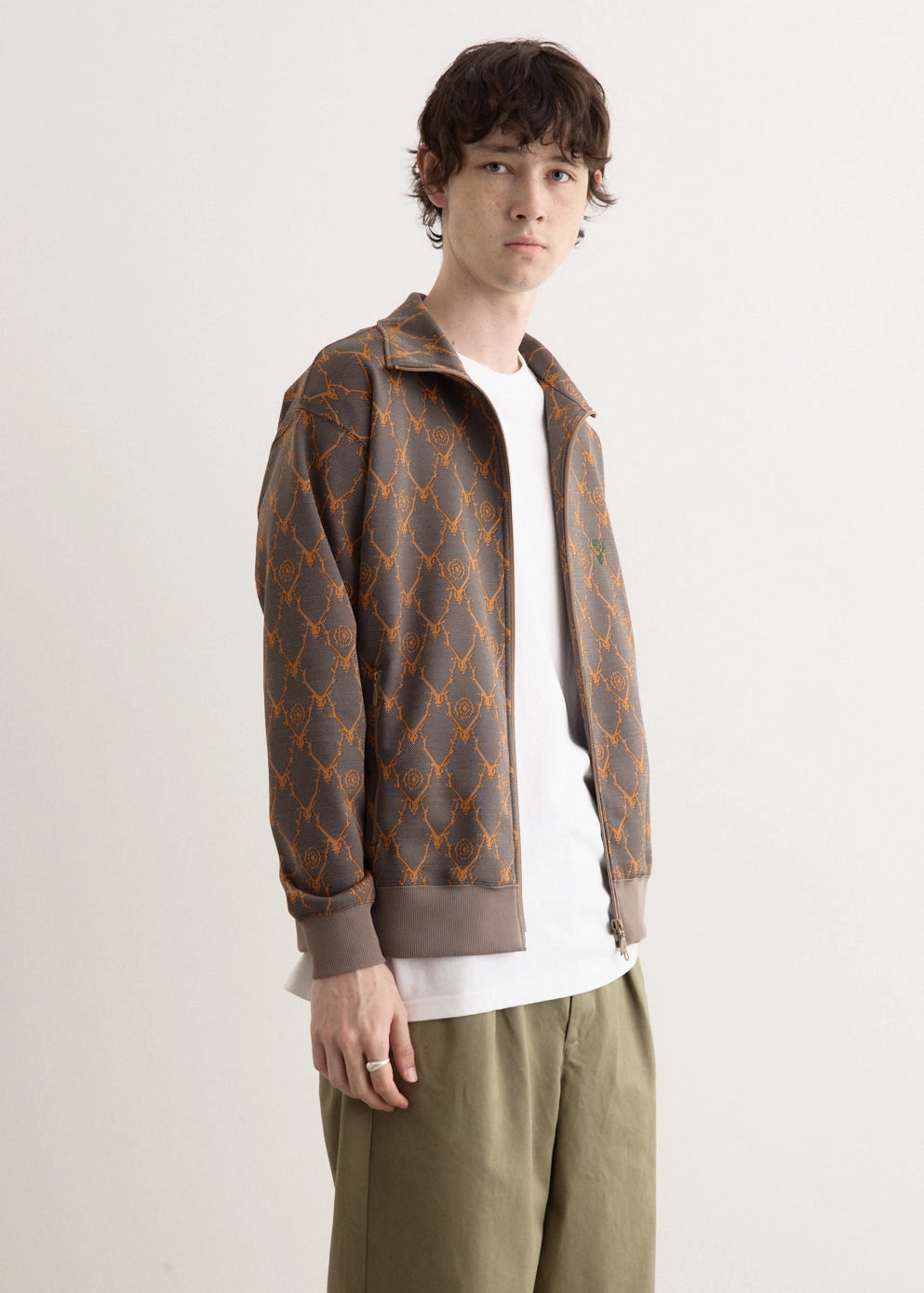 Trainer Jacket - Poly Jacquard Neutral Look