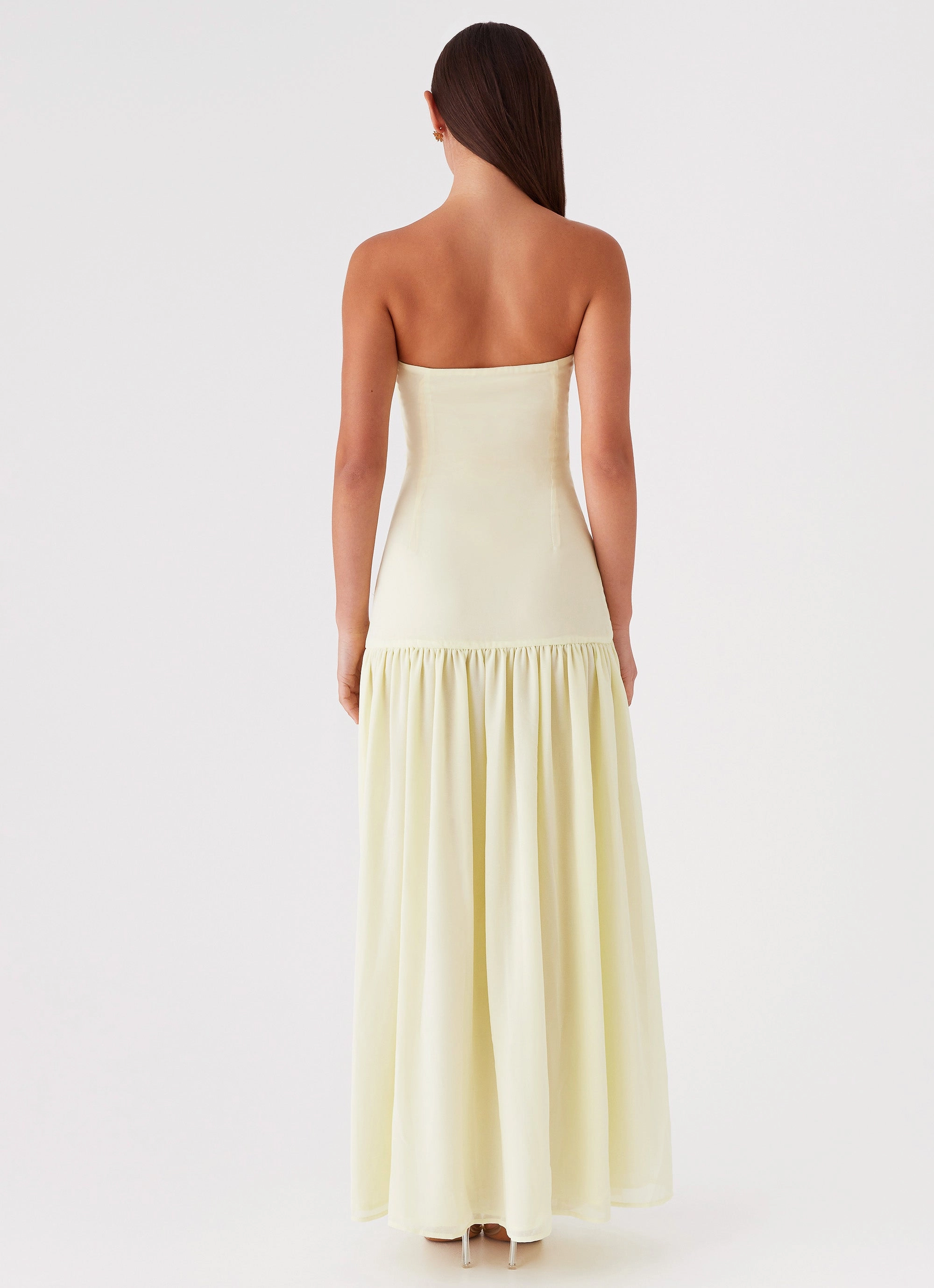 Chic Comfort Wear Daytime Mood Eden Strapless Maxi Dress - Yellow