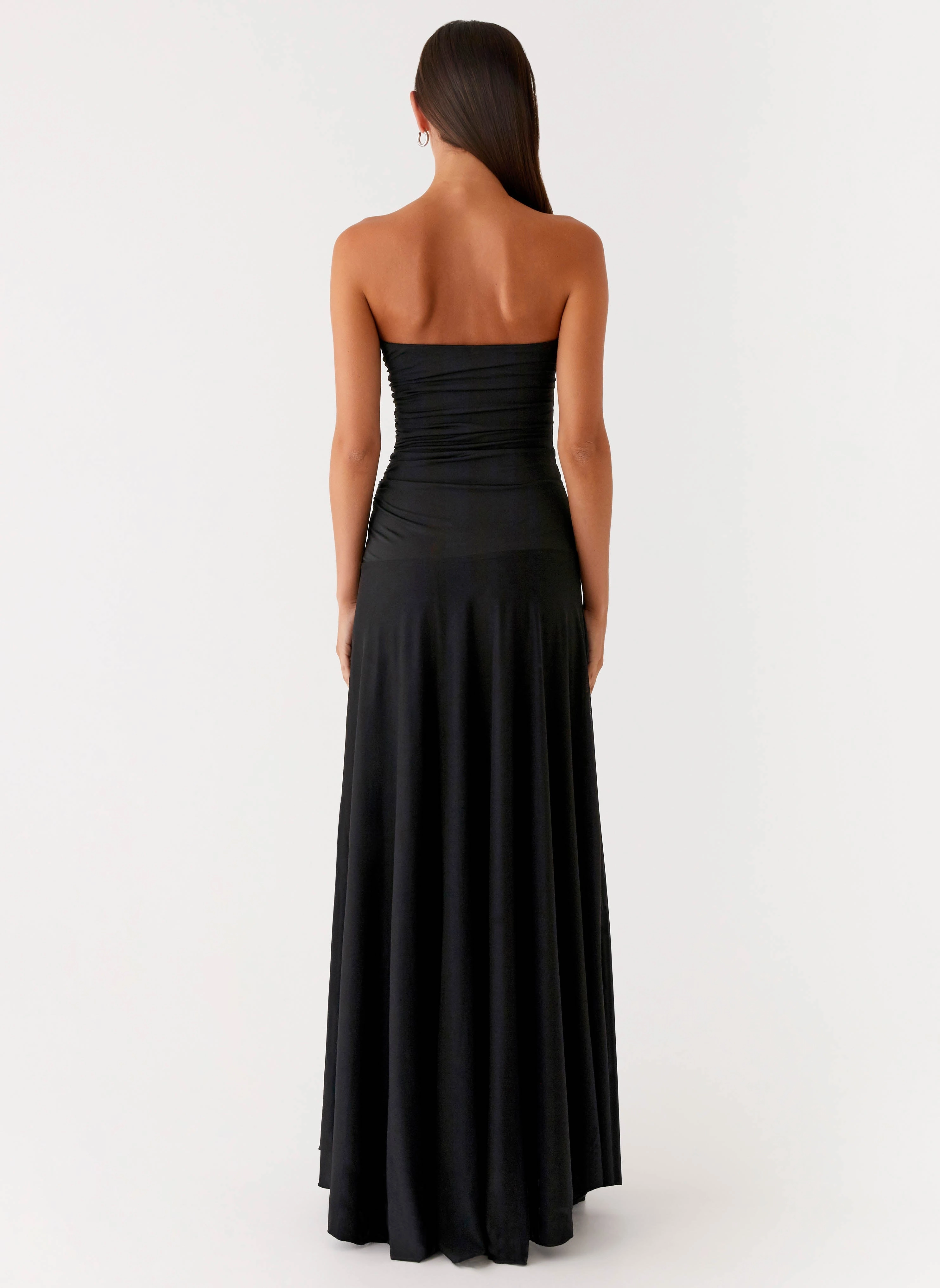 Ruben Maxi Dress - Black High Cut