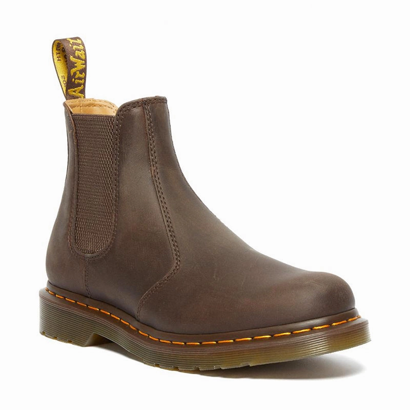 Urban Casual Men's 2976 Yellow Stitch Dark Brown Crazy Horse