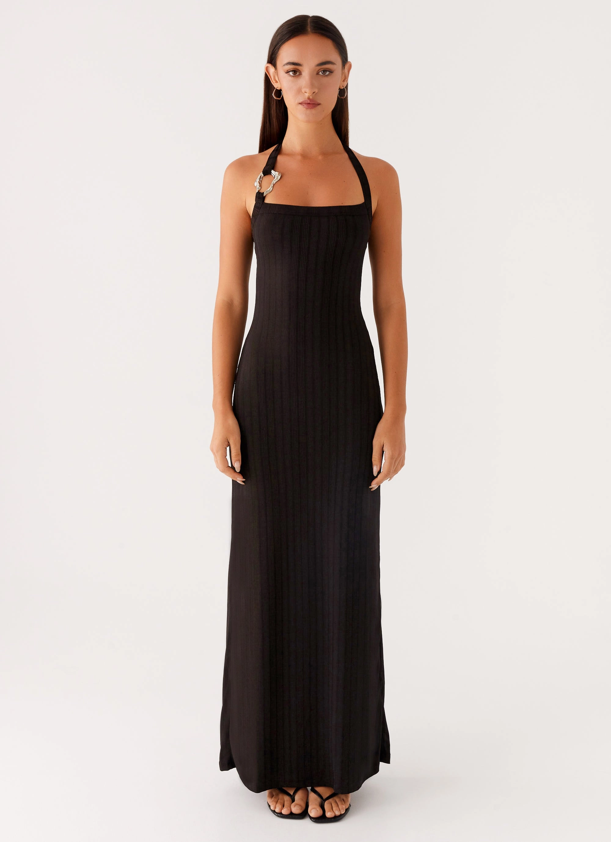 Selene Maxi Dress - Black Lawn Soft