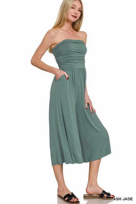 SERGIE DOUBLE LAYERED STRAPLESS TUBE TOP JUMPSUIT Basic Outfit