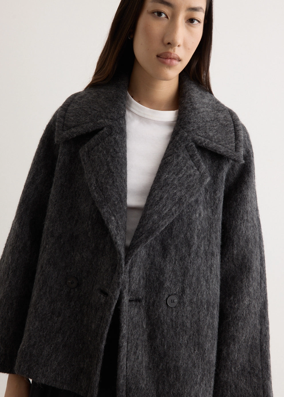 Secure Closure System Non Slip Collar Seville Wrap Wool Jacket