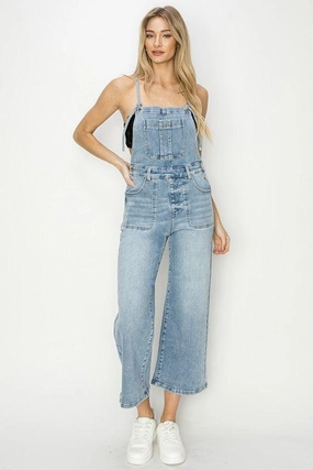 SHANNON CROP STRAIGHT OVERALLS S-XL Base Wear