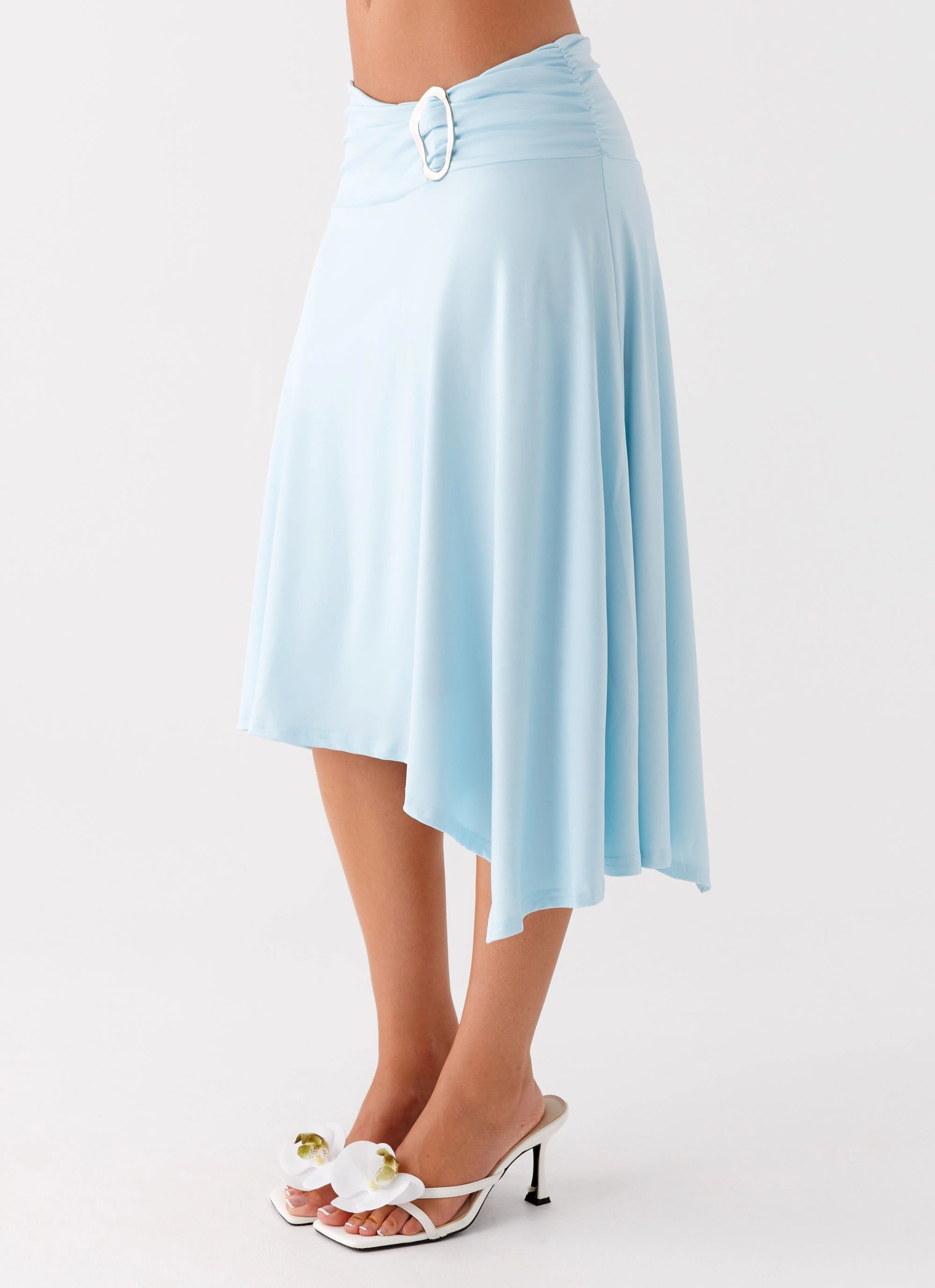 Performance Fashion Flared hem Brisa Midi Skirt - Turquoise