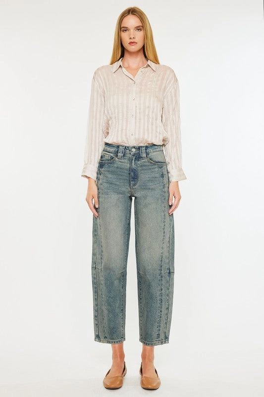 Stylish Fit OPHELIAH HIGH RISE SLIM BARREL FIT JEANS