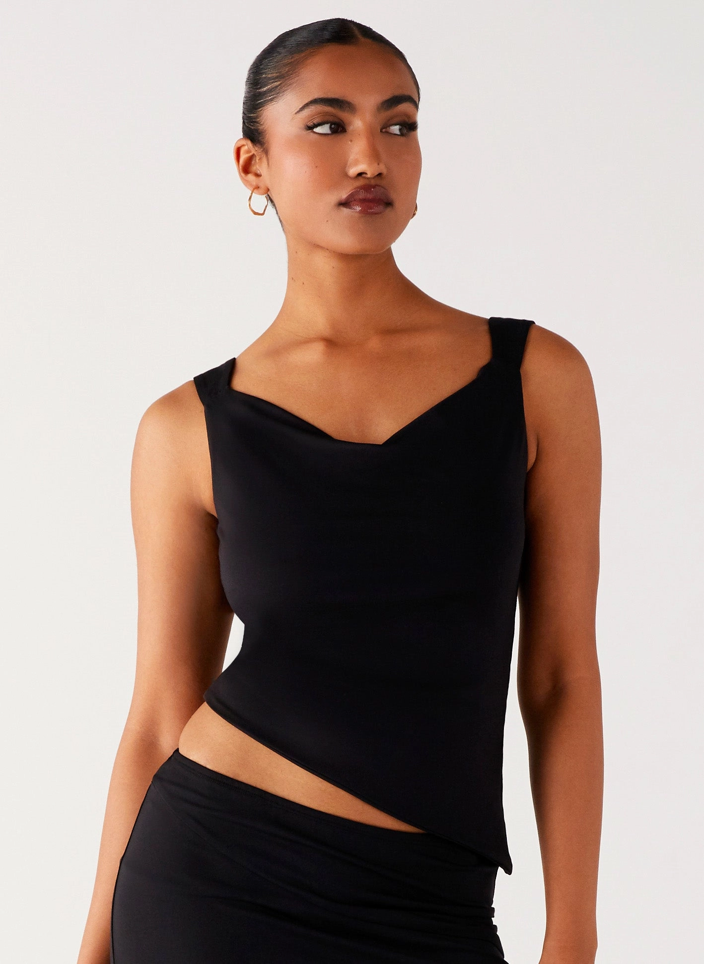 Wonderlust Cowl Top - Black Ventilated Panels