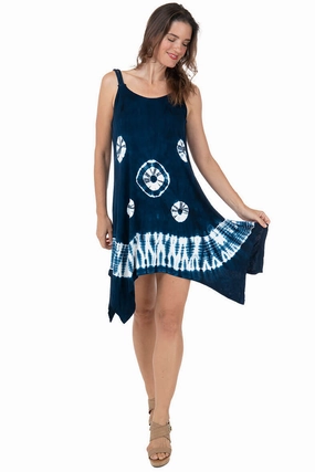 Cool Season Shibori Braided Strap Swing Dress