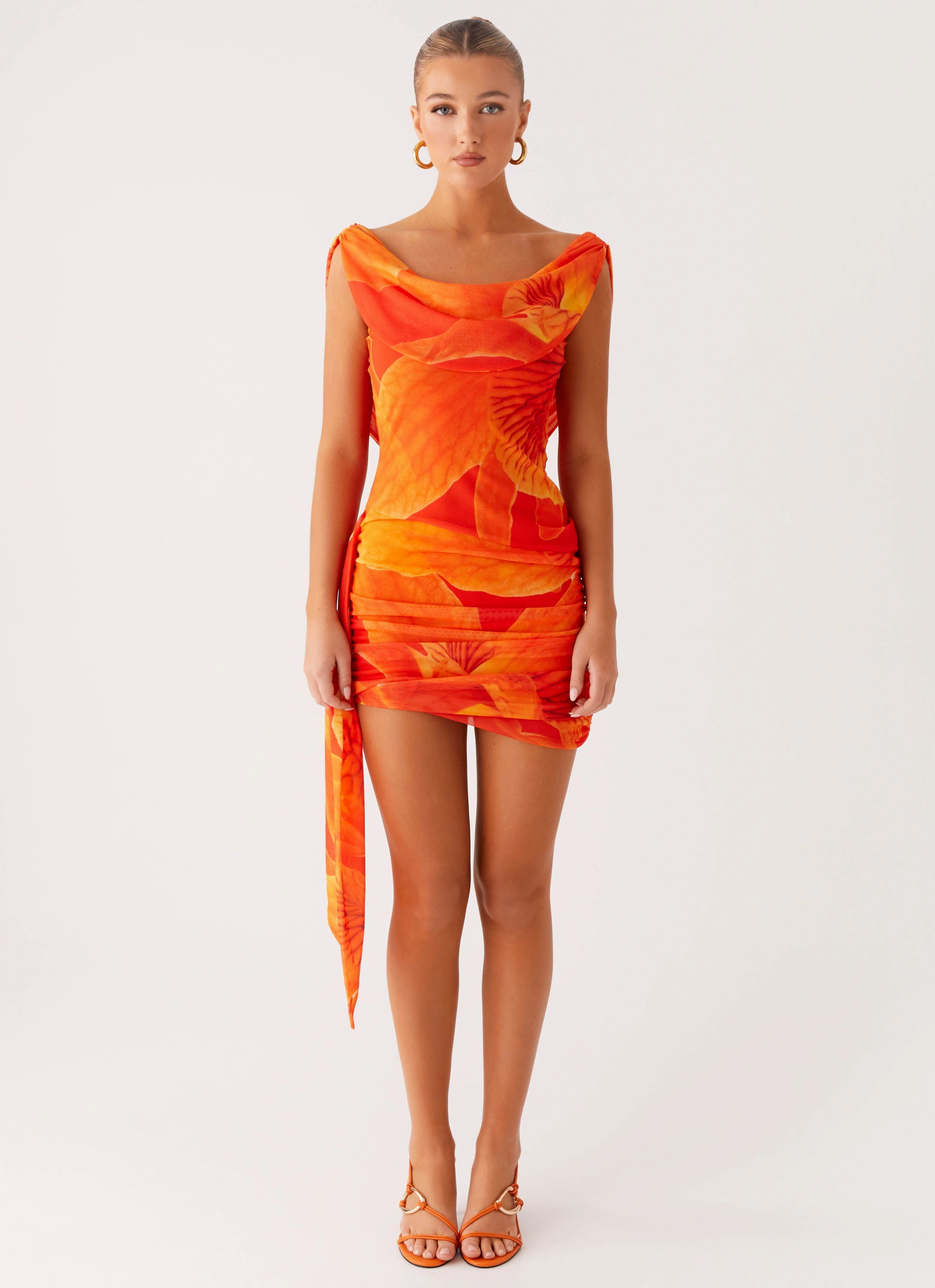 Fashion Daily Cool Palette Good Fortune Mini Dress - Serene Orange